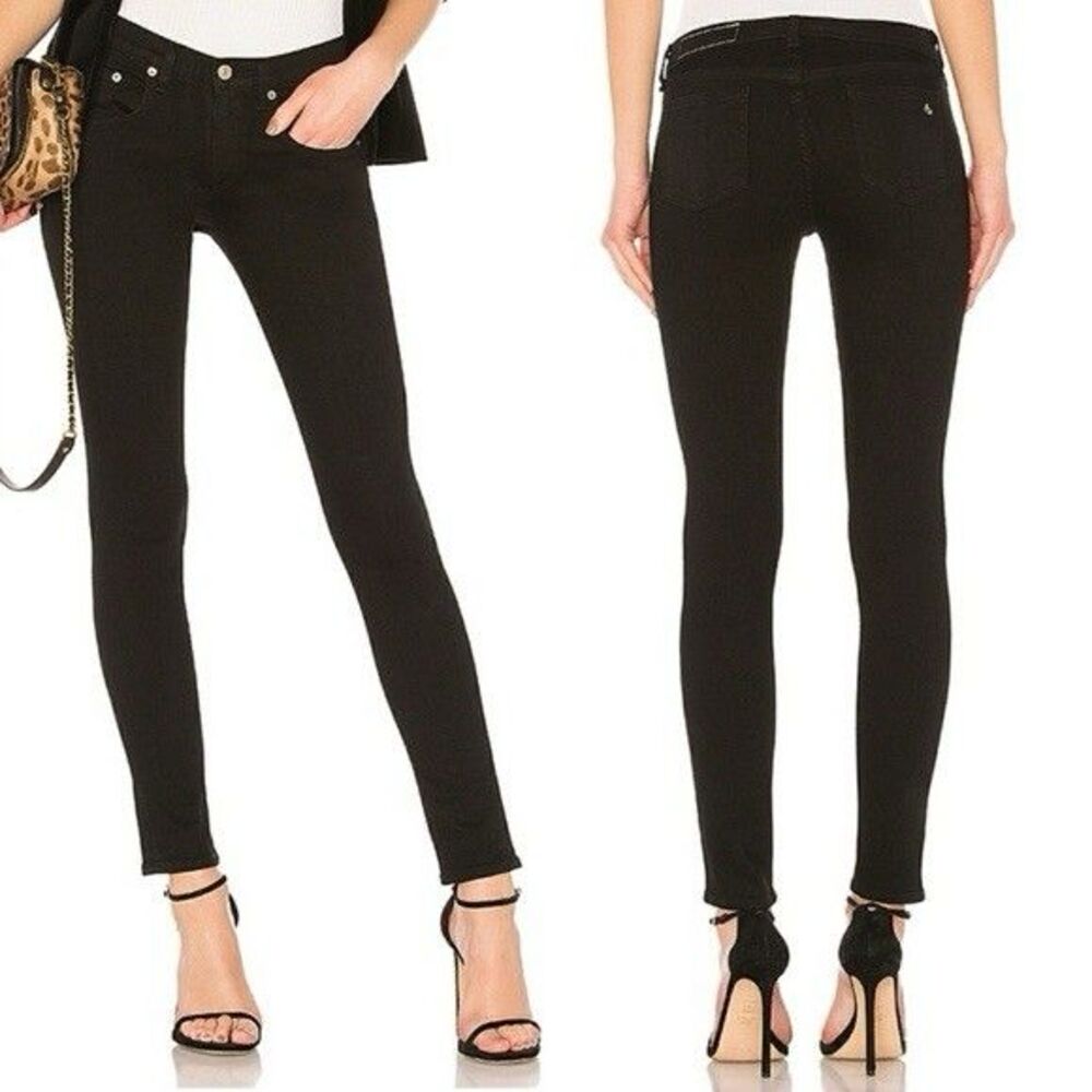Sandrine Rose X Free People The Virgin Label Jeans Size 24 Black Slim Fit